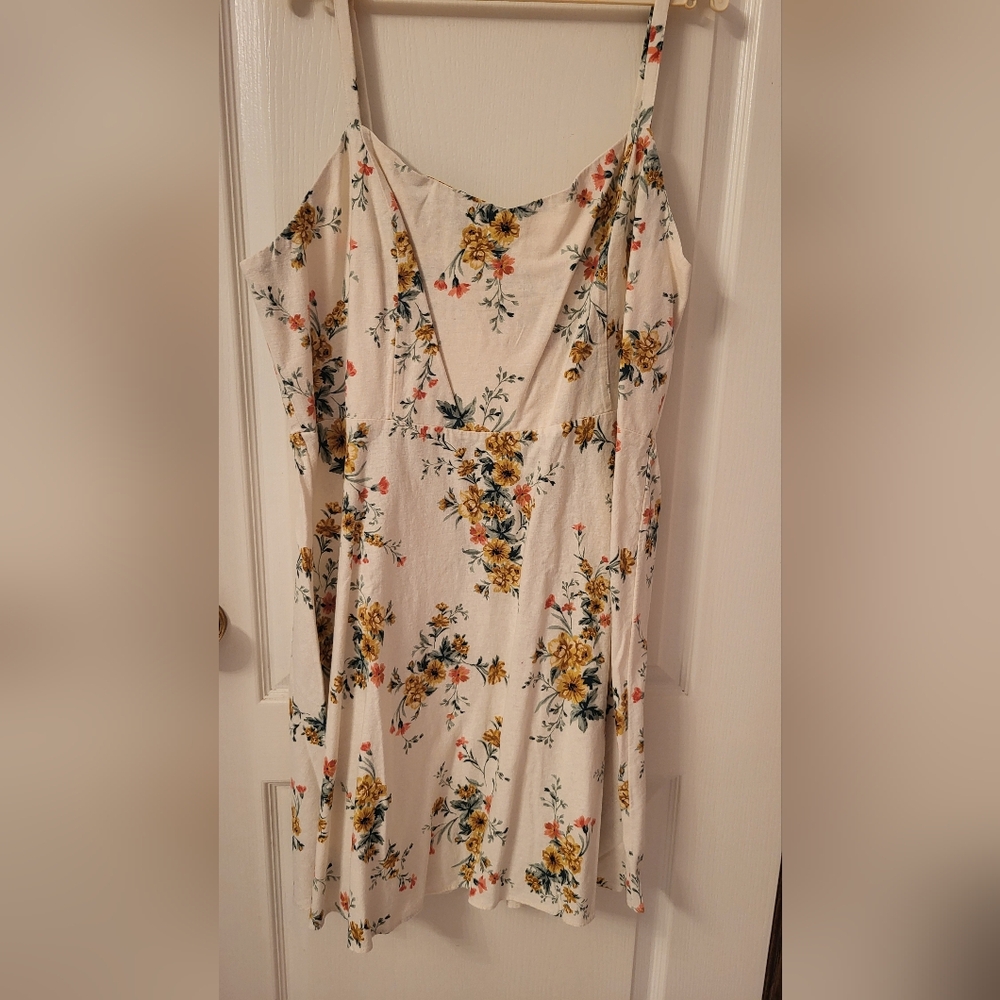 White Floral Camisole Dress